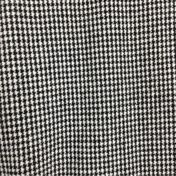 Women’s Houndstooth Wool Blend Coat Black White Double Breasted Size XXXL - Picture 8 of 13